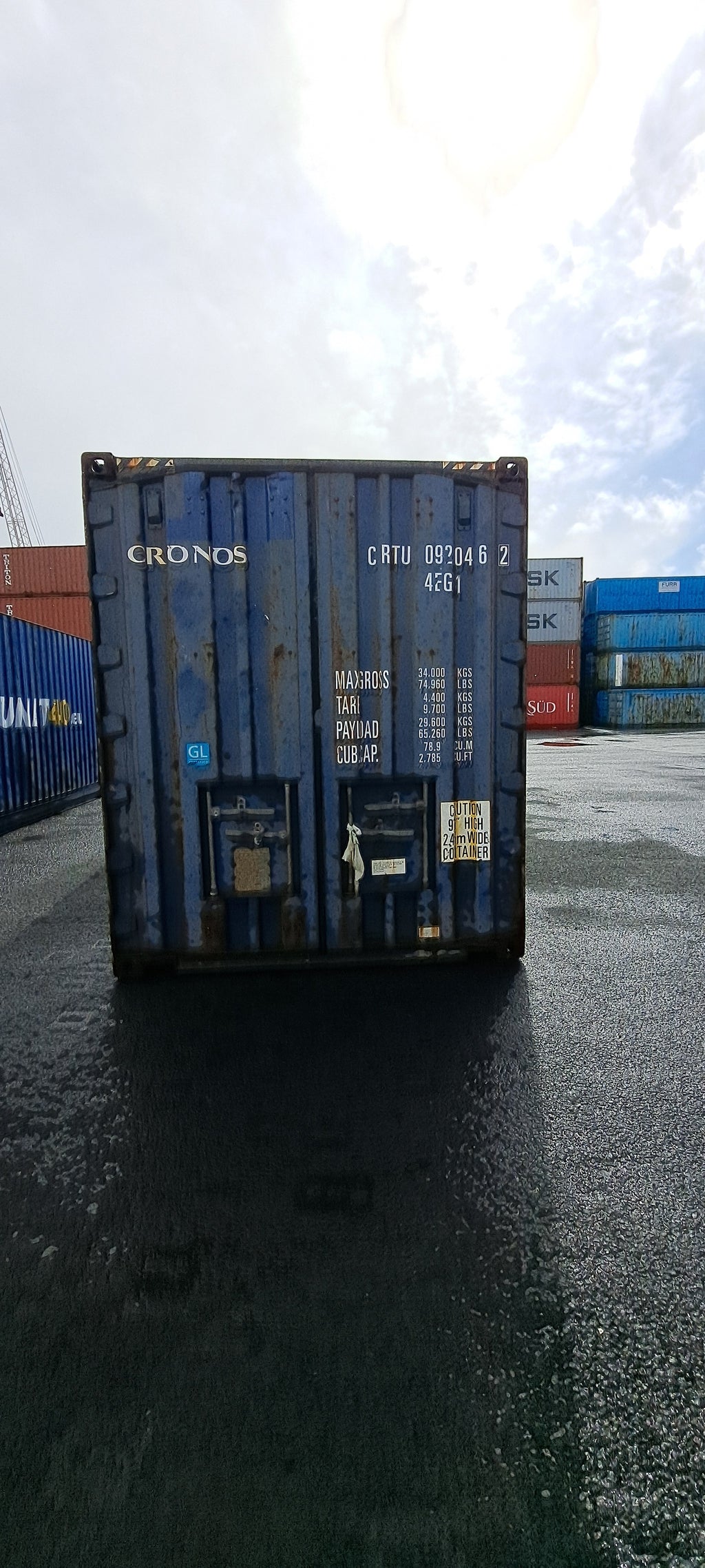 Laskaður 40ft PW gámur - CRTU0920462 - 250.000 kr + vsk