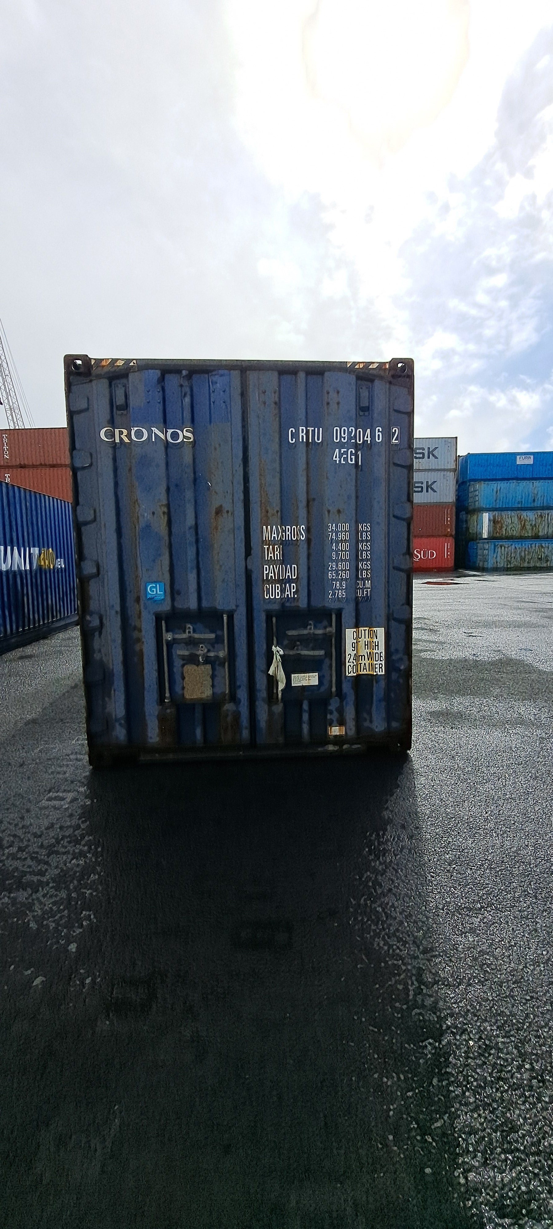 Laskaður 40ft PW gámur - CRTU0920462 - 250.000 kr + vsk